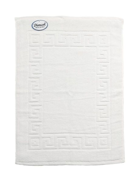 Ξενοδοχειακό Πατάκι Μπάνιου 700 gr/m² Jacquard Μαίανδρος 50X70 Λευκό 100% Cotton-35183047001