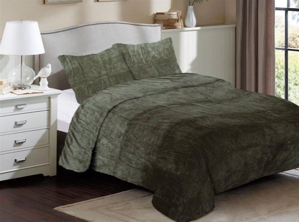 Κουβέρτα Coral Fleece Solid 07 160X220 Olive 100% Polyester-33422506005