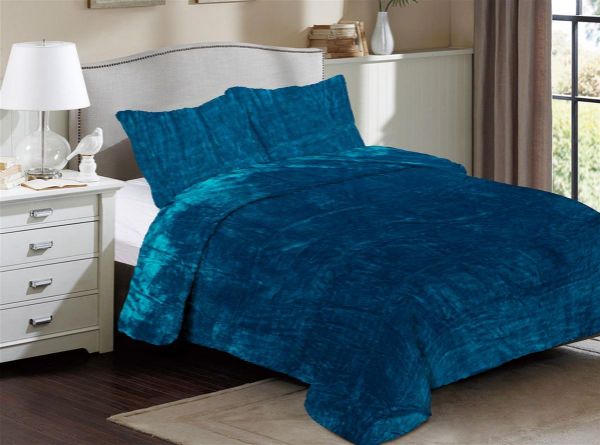 Κουβέρτα Coral Fleece Solid 03 220X240 Petrol 100% Polyester-33422524002