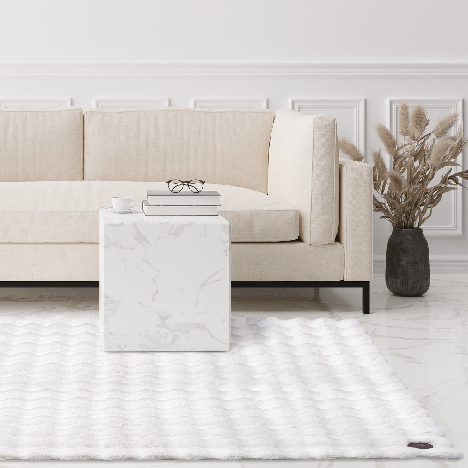 GREENWICH POLO CLUB ΧΑΛΙ 150X200 FAUX FUR 3111 WHITE-299915203111