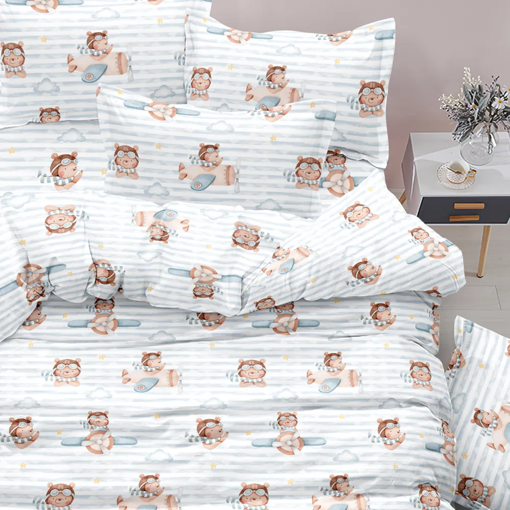 Κουβερλί Σετ Pilot Μονό Σιέλ ΜΟΝΟ 160 x 220 cm + 50 x 70 cm