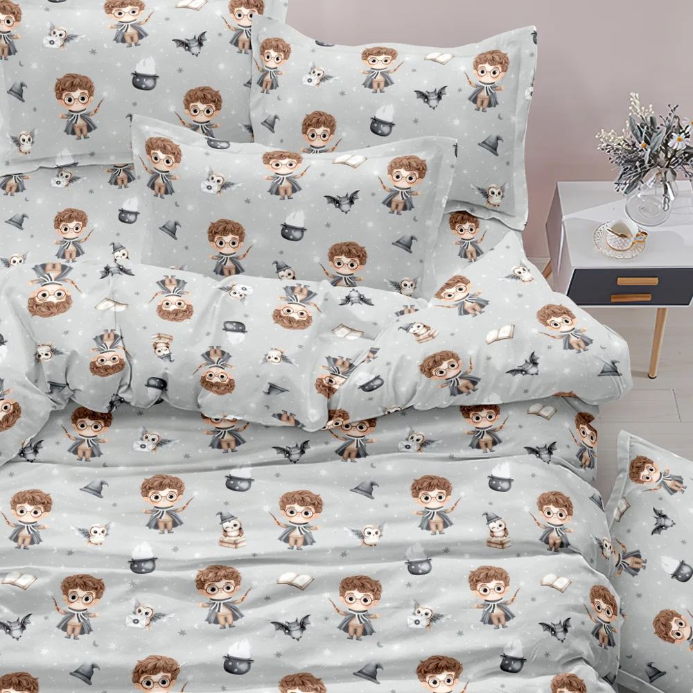 Κουβερλί Σετ Wizard Μονό Γκρι ΜΟΝΟ 160 x 220 cm + 50 x 70 cm