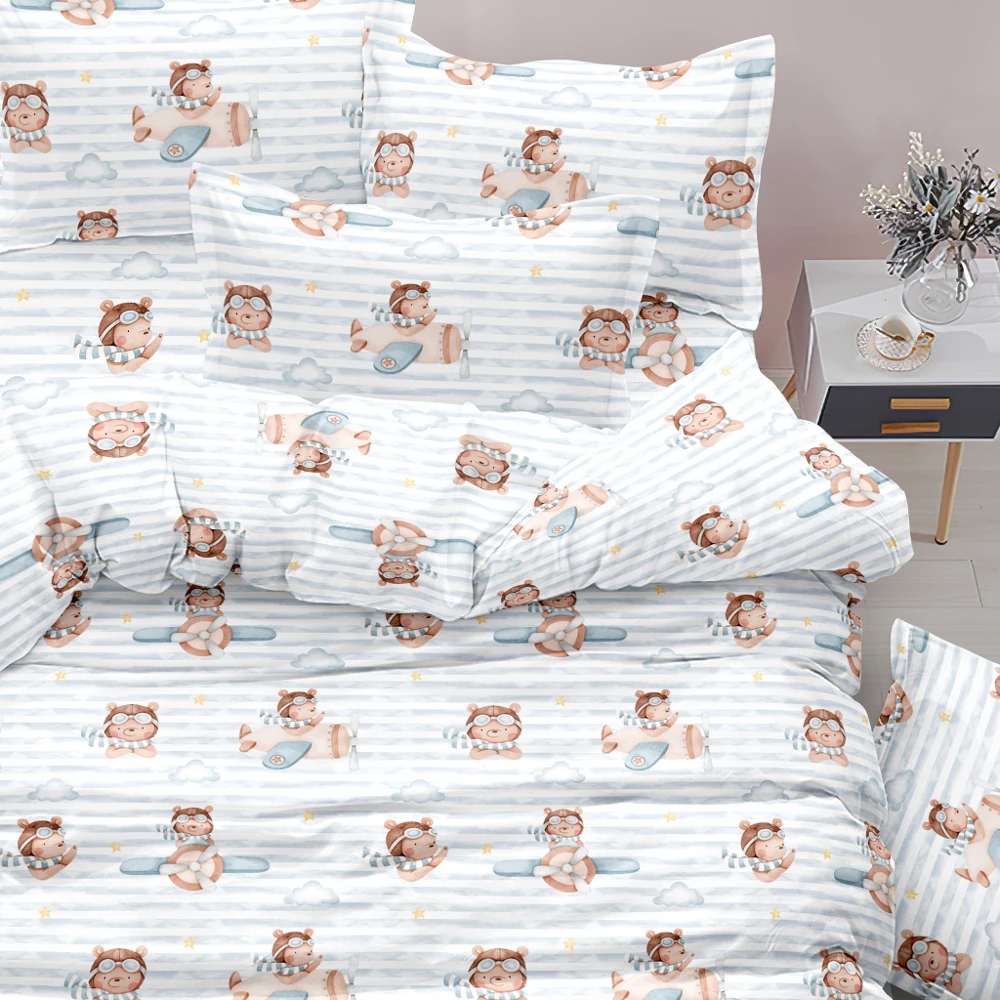 Παπλωματοθήκη Σετ Pilot Moνή Σιέλ ΜΟΝΟ 160 x 240 cm + 50 x 70 cm