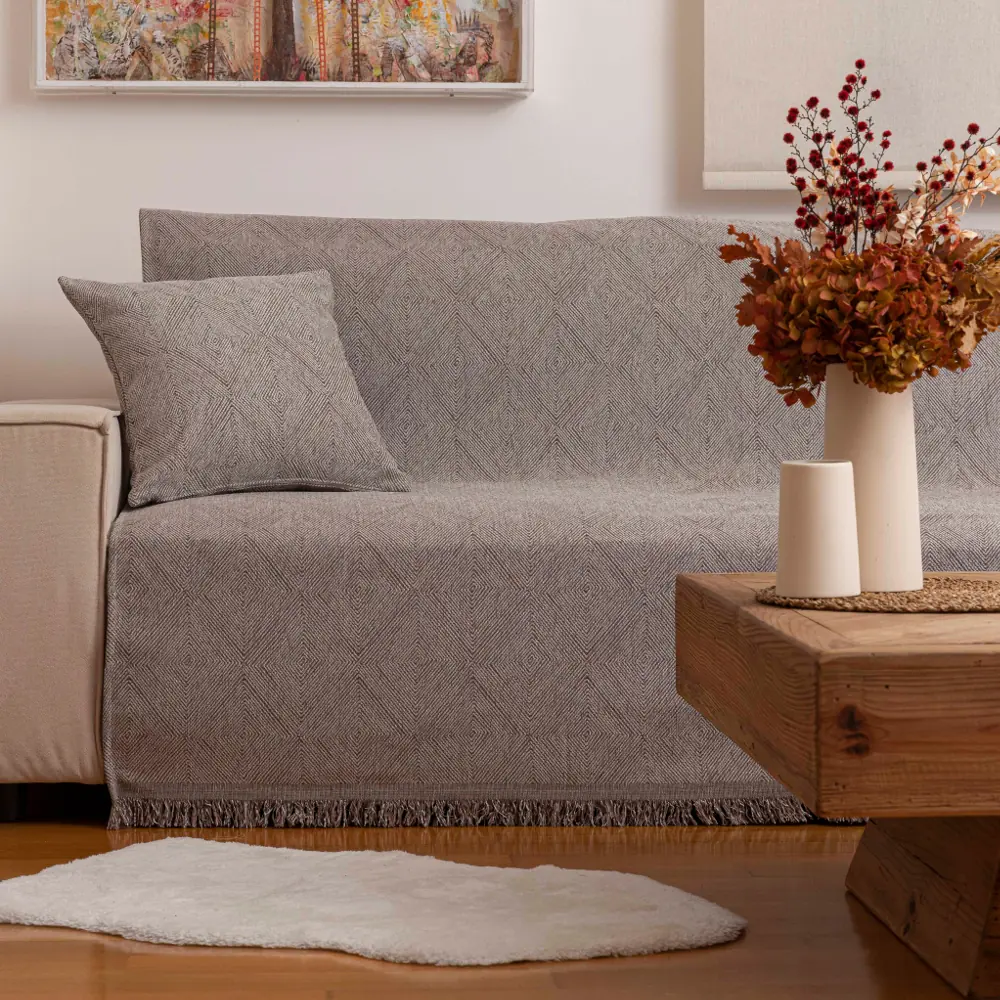 Ριχτάρι Σενίλ Τριθέσιο Bari Εκρού ΤΡΙΘΕΣΙΟ 180 x 300 cm