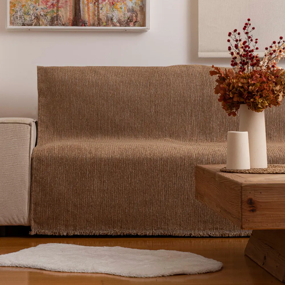 Ριχτάρι Σενίλ Τριθέσιο Velvet Γκρι ΤΡΙΘΕΣΙΟ 180 x 300 cm