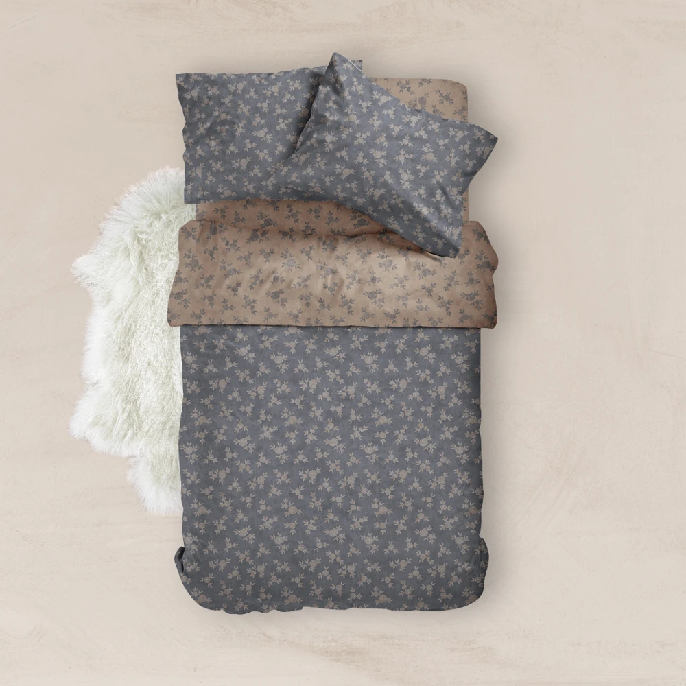 Σεντόνια Εμπριμέ Σετ Elite Υπέρδιπλα Μπλε ΥΠΕΡΔΙΠΛΟ (2) 240 x 260 cm + (2) 50 x 70 cm