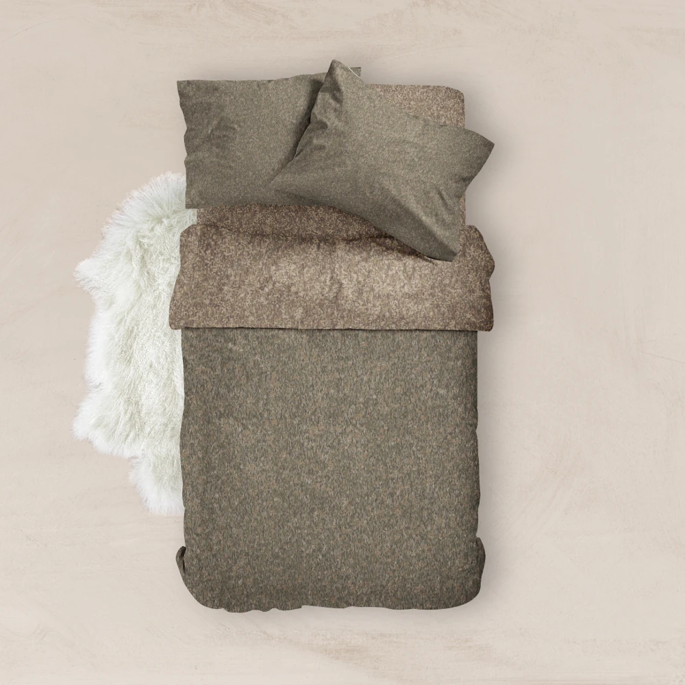 Σεντόνια Εμπριμέ Σετ Honor Υπέρδιπλα Λαδί ΥΠΕΡΔΙΠΛΟ (2) 240 x 260 cm + (2) 50 x 70 cm