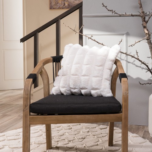 Γούνινη Μαξιλαροθήκη Cube 01 - 45x45cm