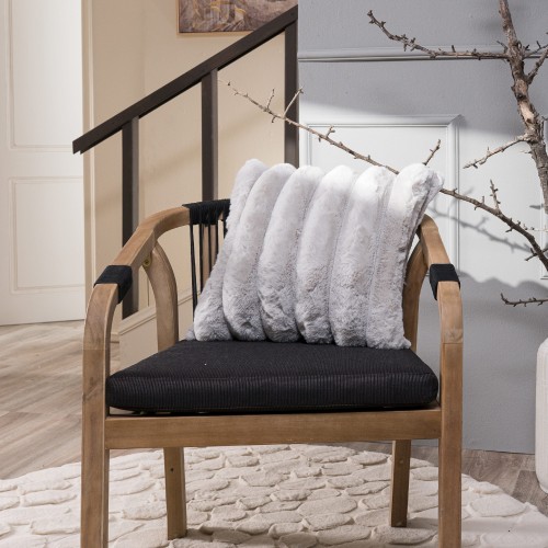 Γούνινη Μαξιλαροθήκη Wave 11 - 45x45cm με γέμιση