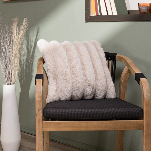 Γούνινη Μαξιλαροθήκη Wave 02 - 45x45cm