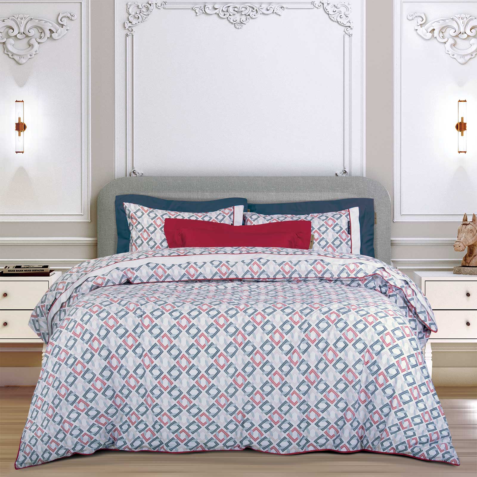 GREENWICH POLO CLUB ΣΕΤ ΣΕΝΤΟΝΙΑ ΥΠΕΡΔΙΠΛΑ ESSENTIAL 2269 BLUE, RED-202100202269