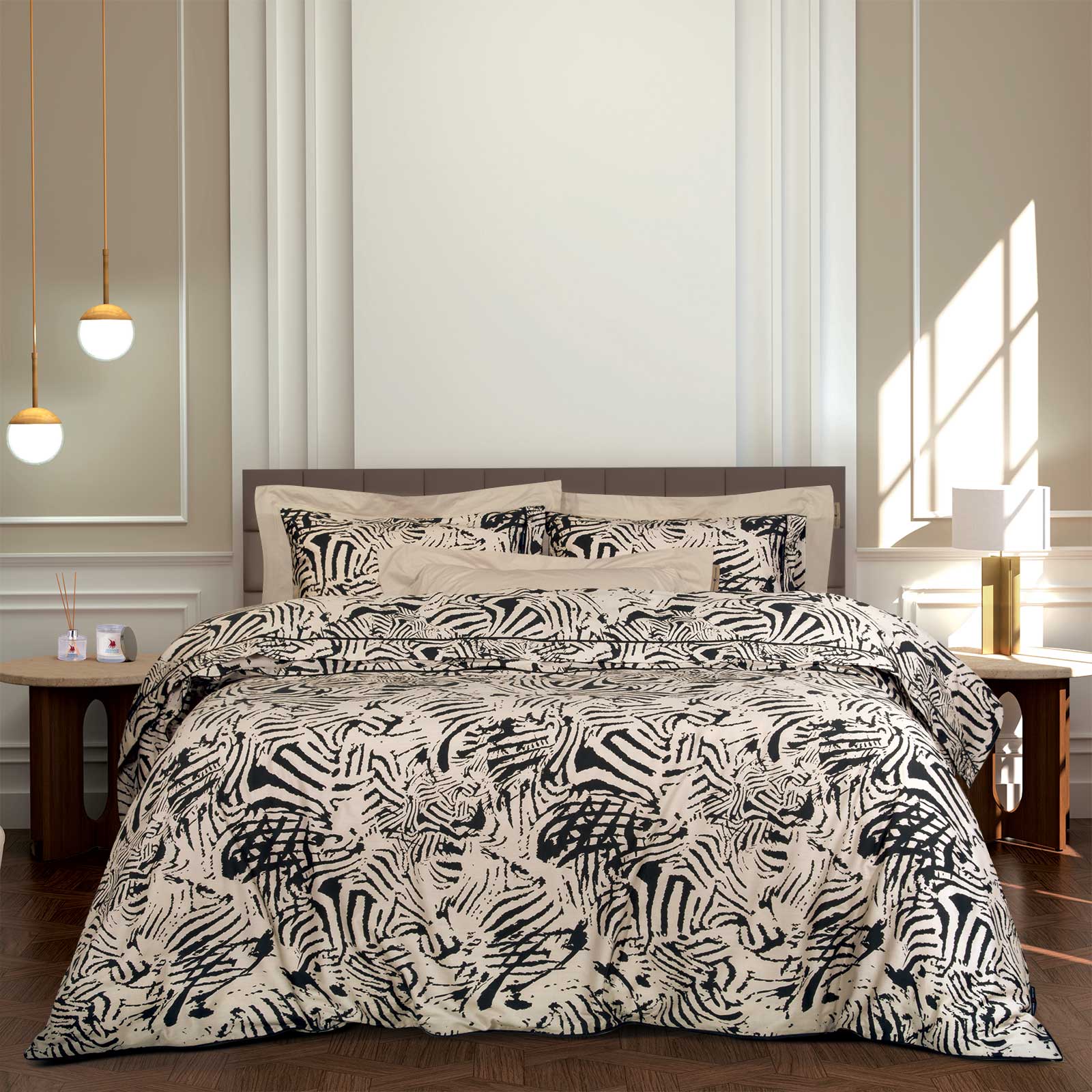 GREENWICH POLO CLUB ΣΕΤ ΣΕΝΤΟΝΙΑ KING ESSENTIAL 2270 BLACK, TAUPE-202100302270