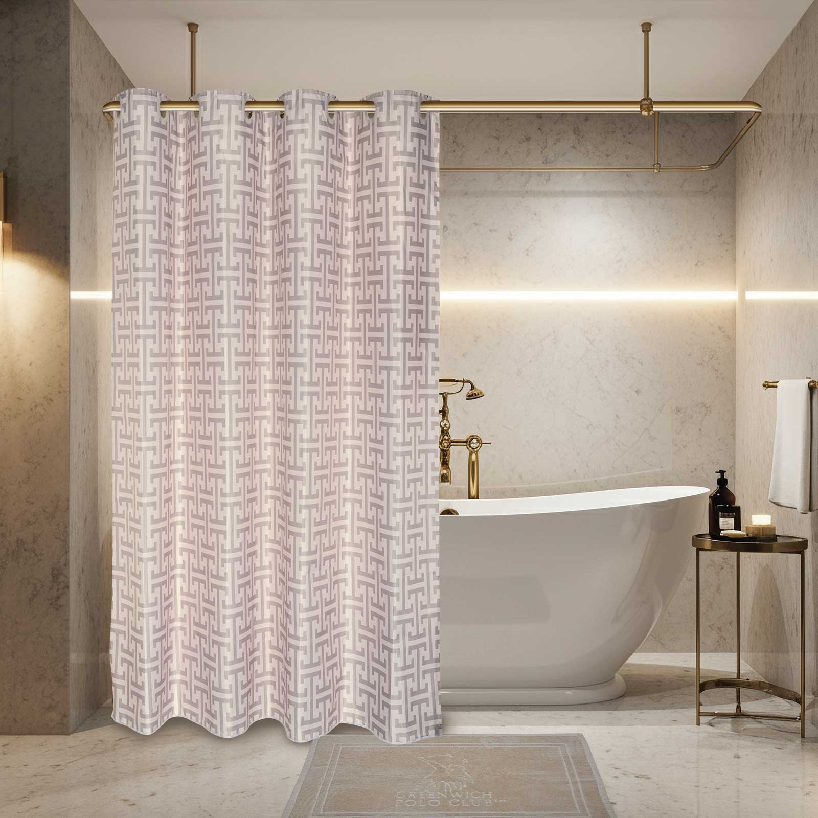 GREENWICH POLO CLUB ΚΟΥΡΤΙΝΑ ΜΠΑΝΙΟΥ 240Χ180 ESSENTIAL 3122 TAUPE-220124003122