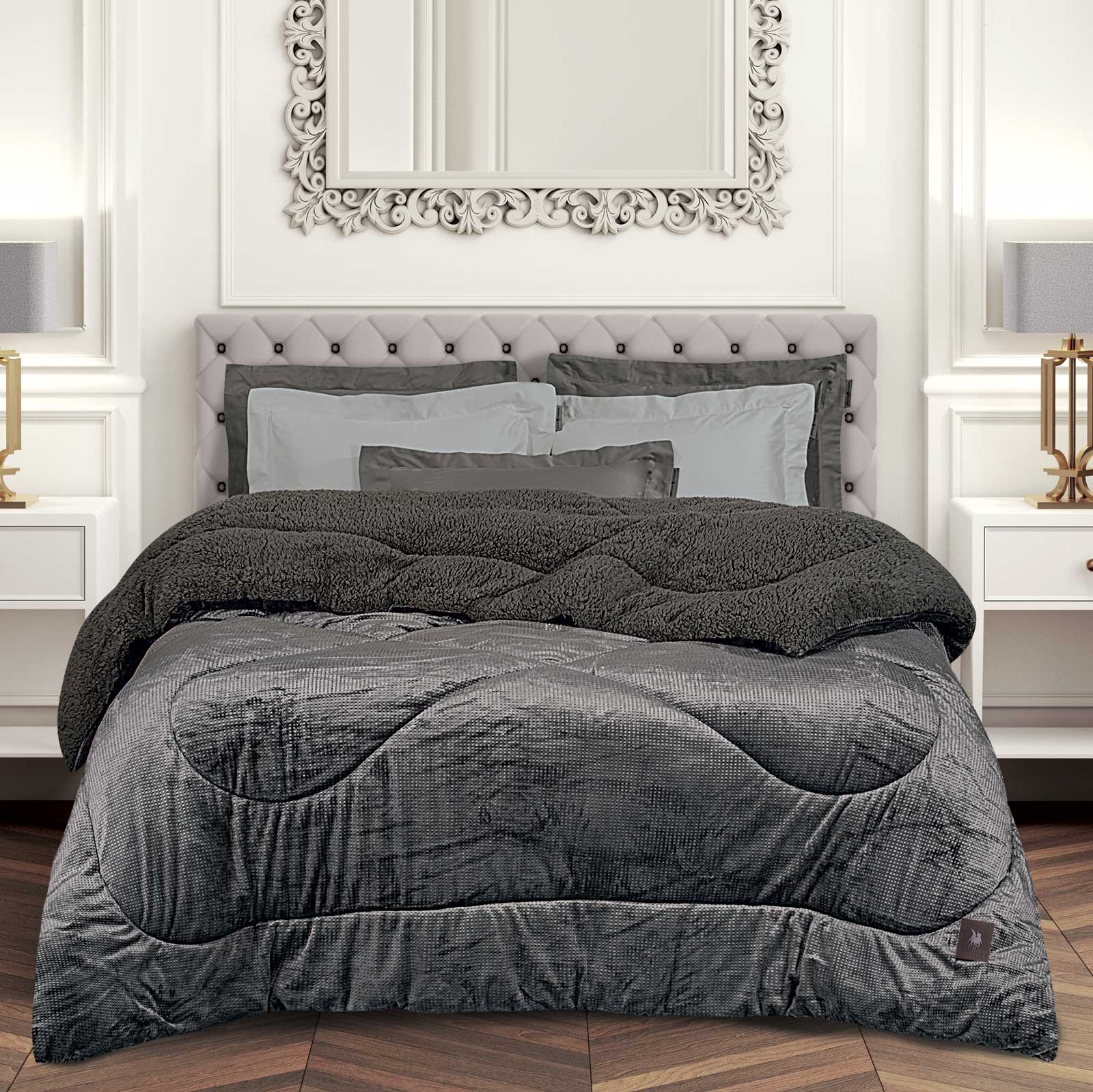 GREENWICH POLO CLUB ΚΟΥΒΕΡΤΟΠΑΠΛΩΜΑ ΥΠΕΡΔΙΠΛΟ ESSENTIAL 3956 GREY-221910203956