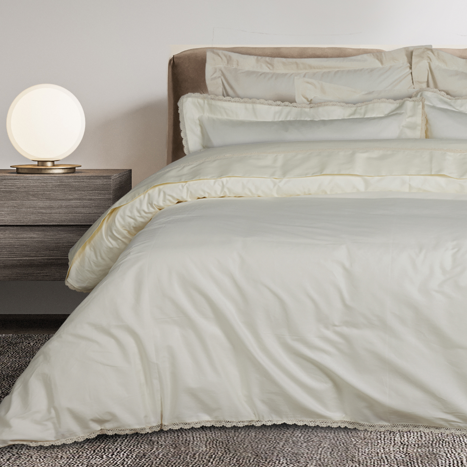 DAS HOME ΠΑΠΛΩΜΑΤΟΘΗΚΗ ΣΕΤ KING PRESTIGE 1709 ECRU-406005301709