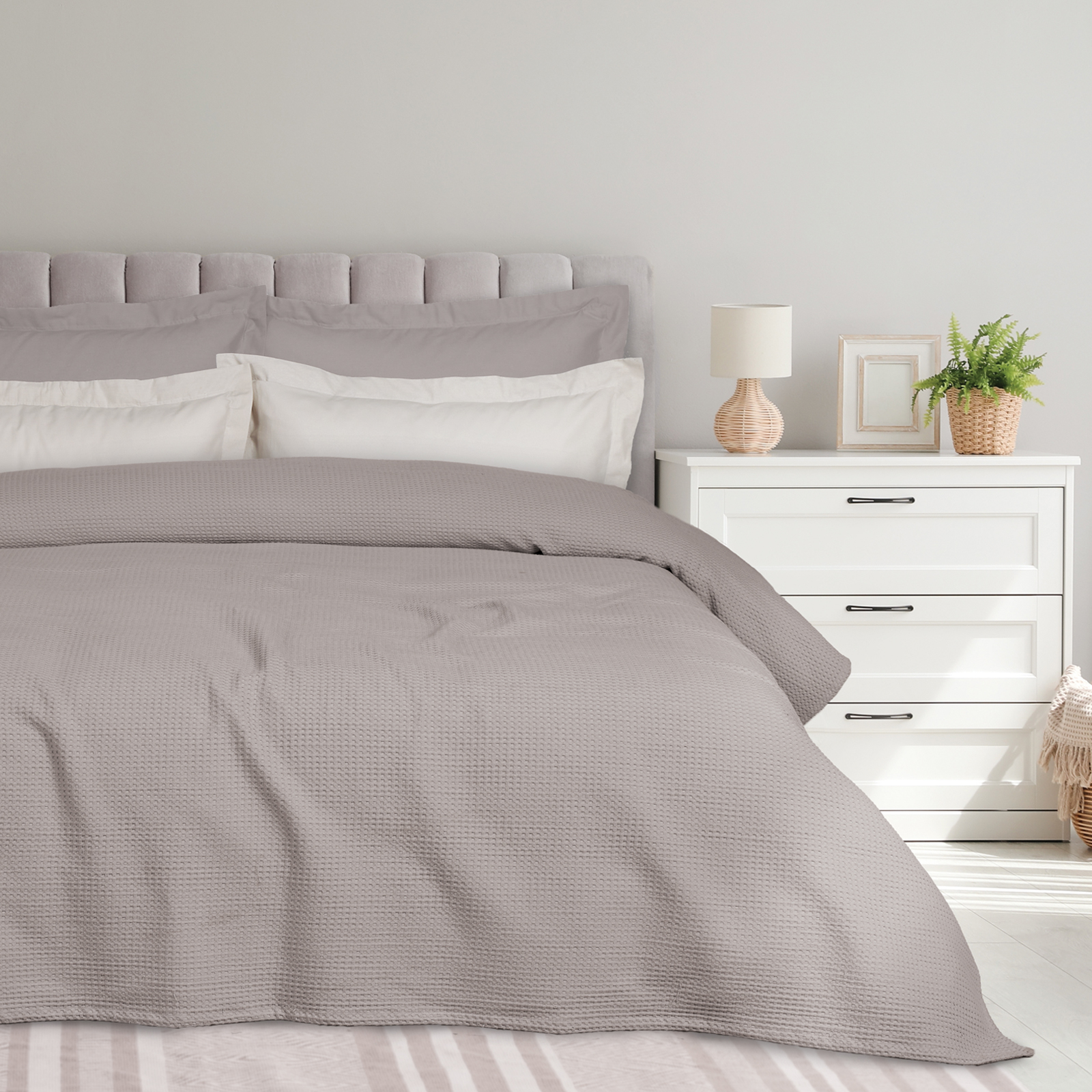 DAS HOME ΚΟΥΒΕΡΤΑ ΠΙΚΕ 220X240 0495 TAUPE-420577720495