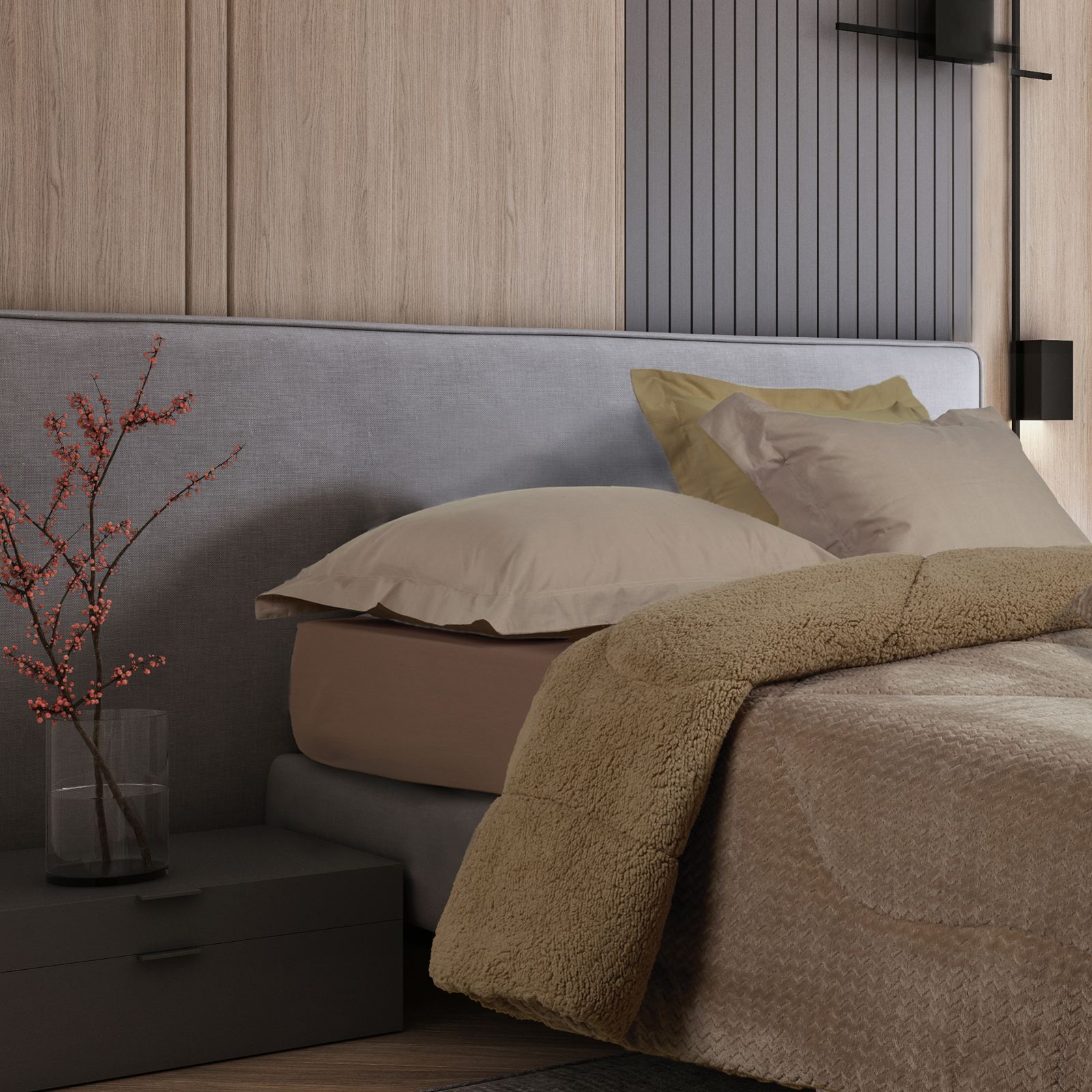 DAS HOME ΚΟΥΒΕΡΤΟΠΑΠΛΩΜΑ SHERPA ΜΟΝΟ 1367 TAUPE-421910101367