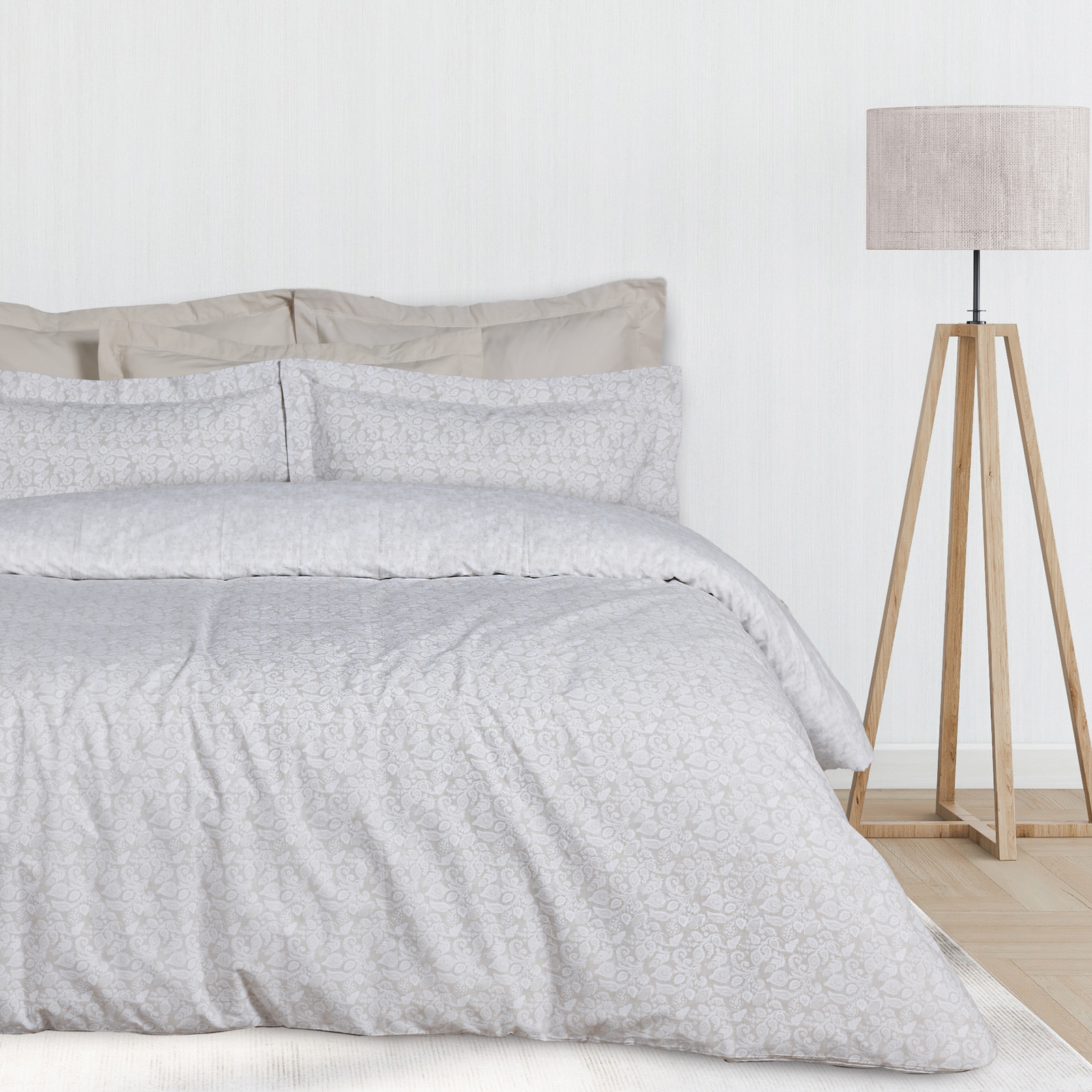 DAS HOME ΣΕΤ ΣΕΝΤΟΝΙΑ KING HAPPY 9678 TAUPE, WHITE-502108309678