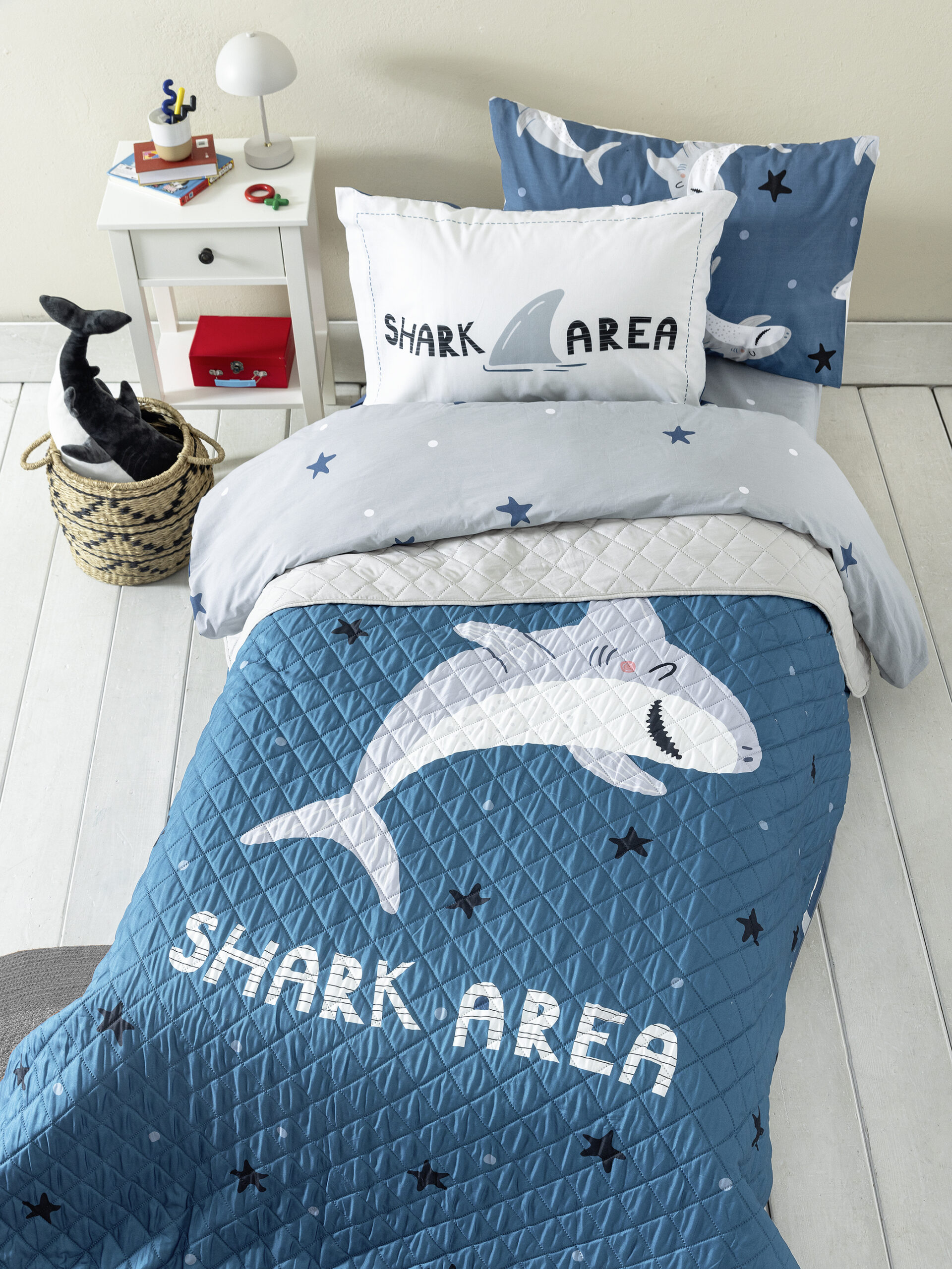 Κουβερλί Μονό 160x220 - Shark Area - Nima Kids - 5206482155206