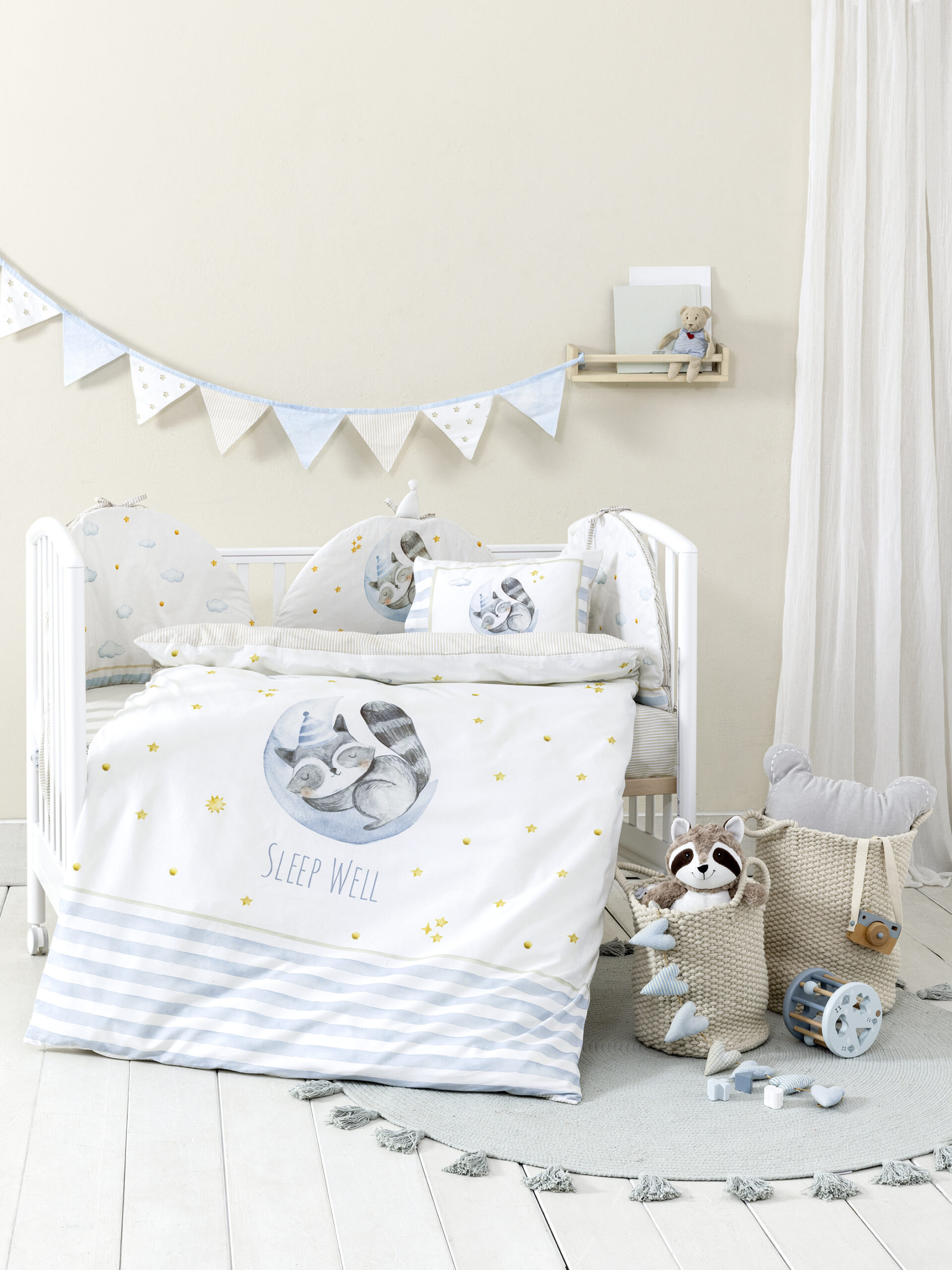 Κουβερλί Κούνιας - Sleepy Racoon - Nima Bebe - 5206482157132