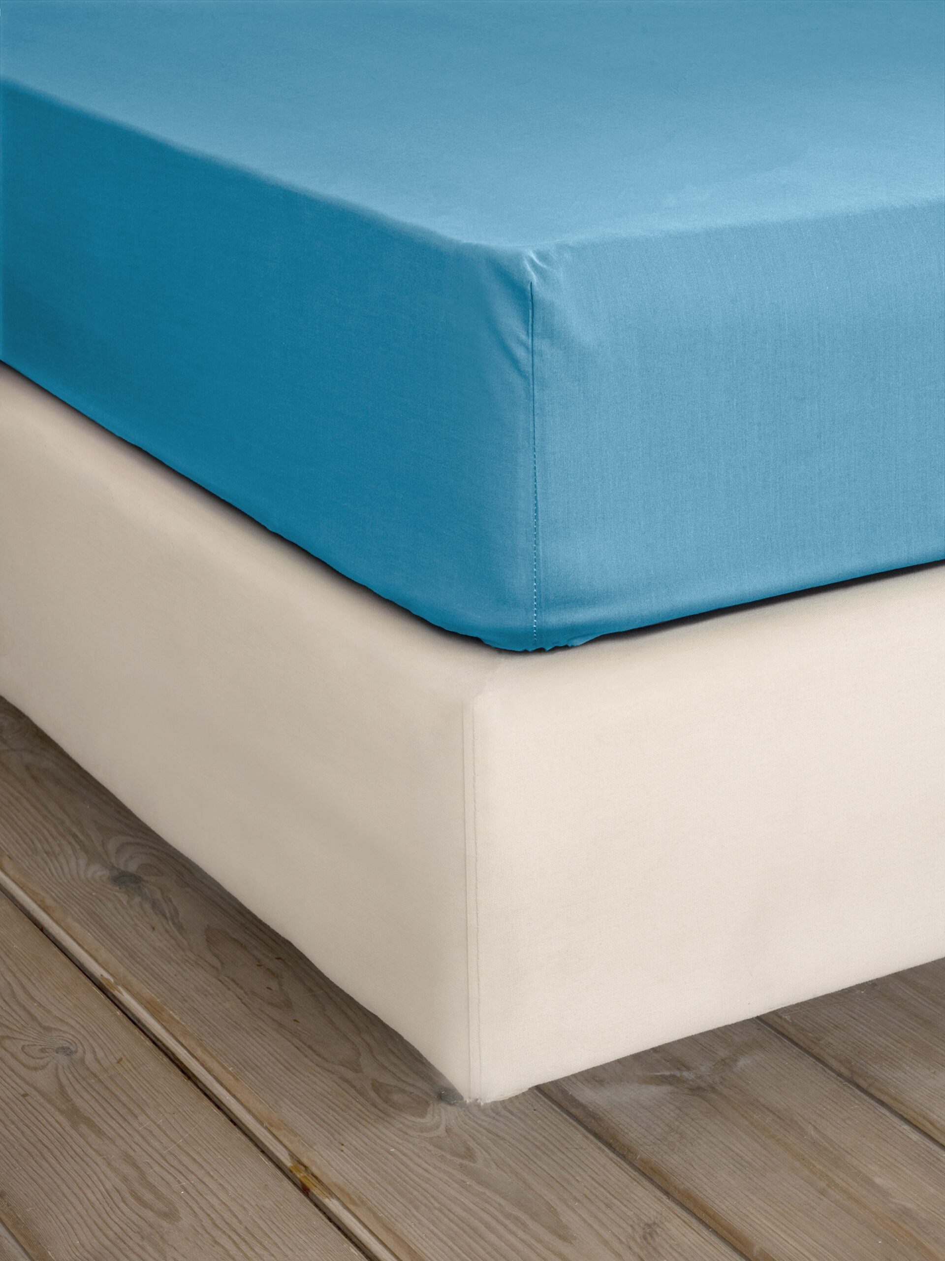 Σεντόνι Ημίδιπλο με Λάστιχο Unicolors - Petrol Blue - Nima Home - 5206482157835