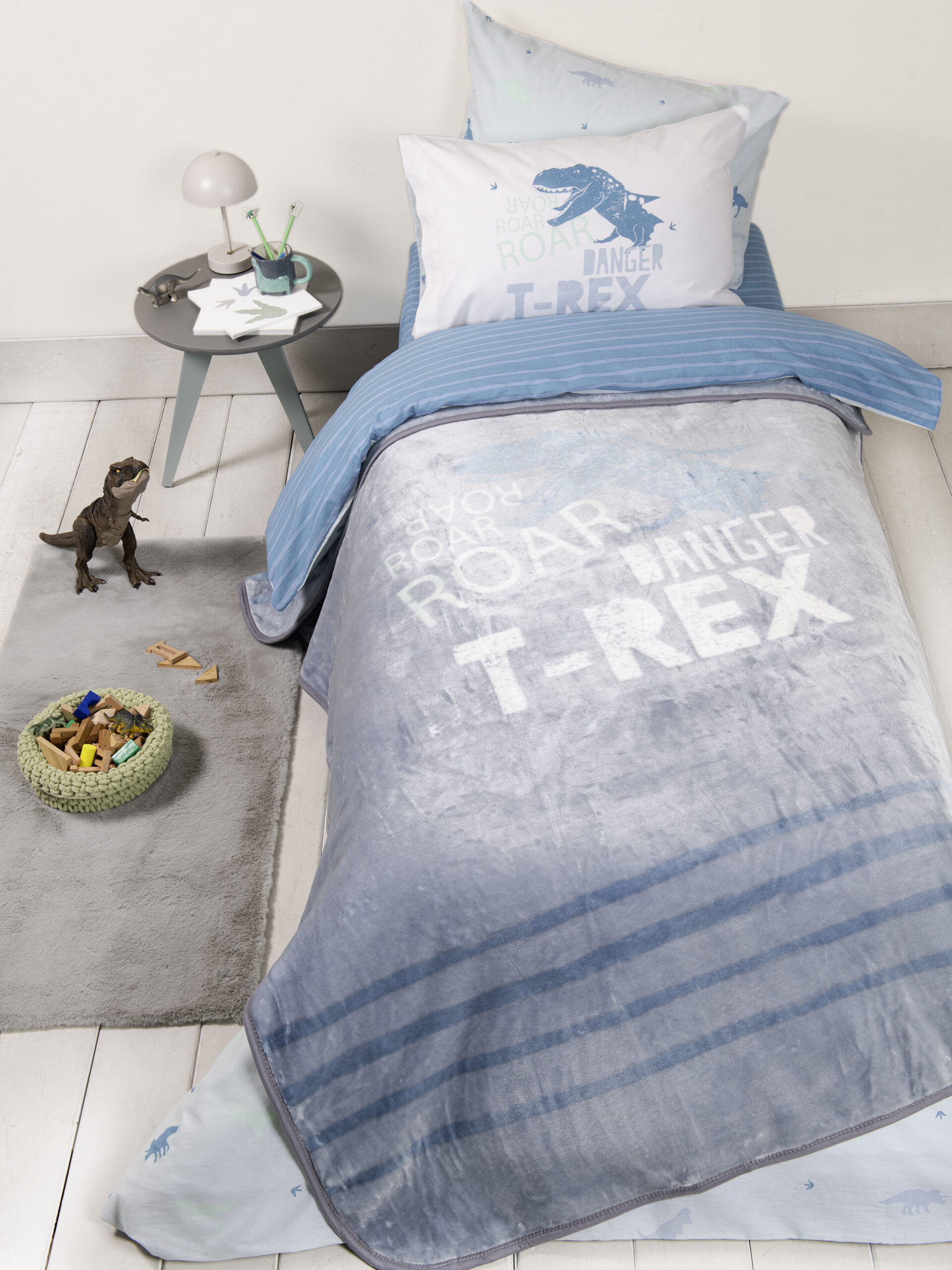 Κουβέρτα Βελουτέ Μονή 160x220 - Roar - Nima Kids - 5206482167957