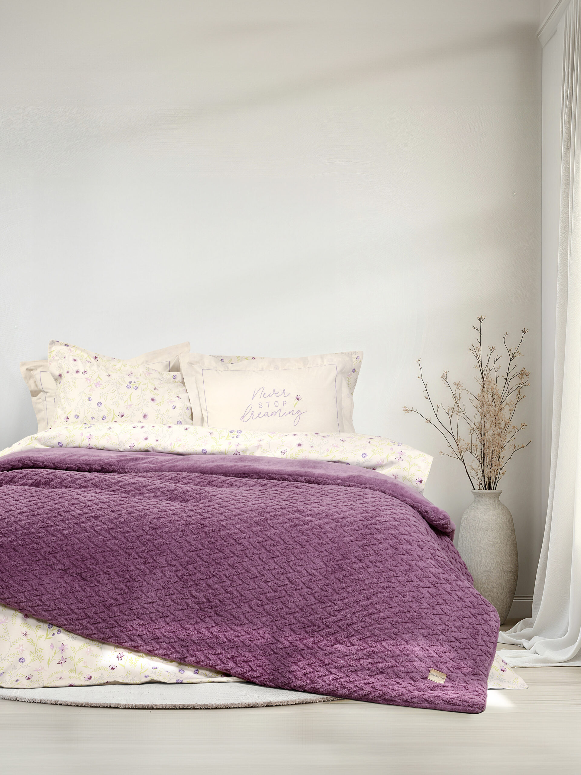 Κουβέρτα/Πάπλωμα Γίγας 240x260 - Muffle Mauve - Nima Home - 5206482168343