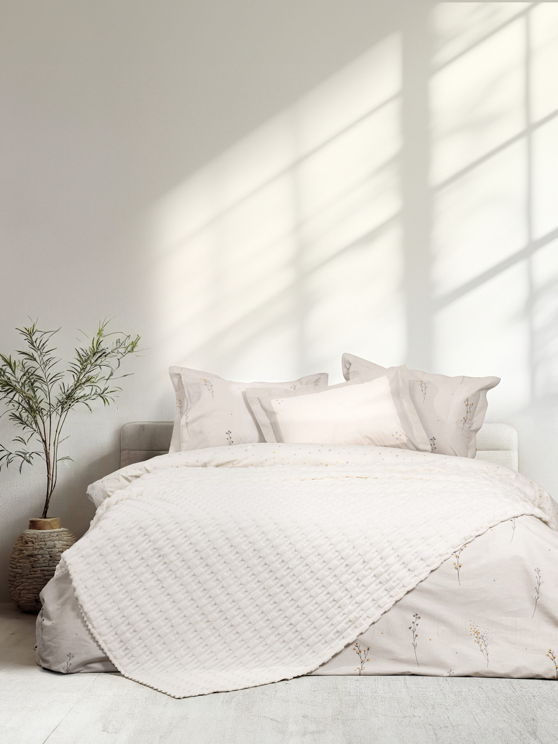 Κουβέρτα Μονή 160x220 - Savara Ivory - Nima Home - 5206482168466