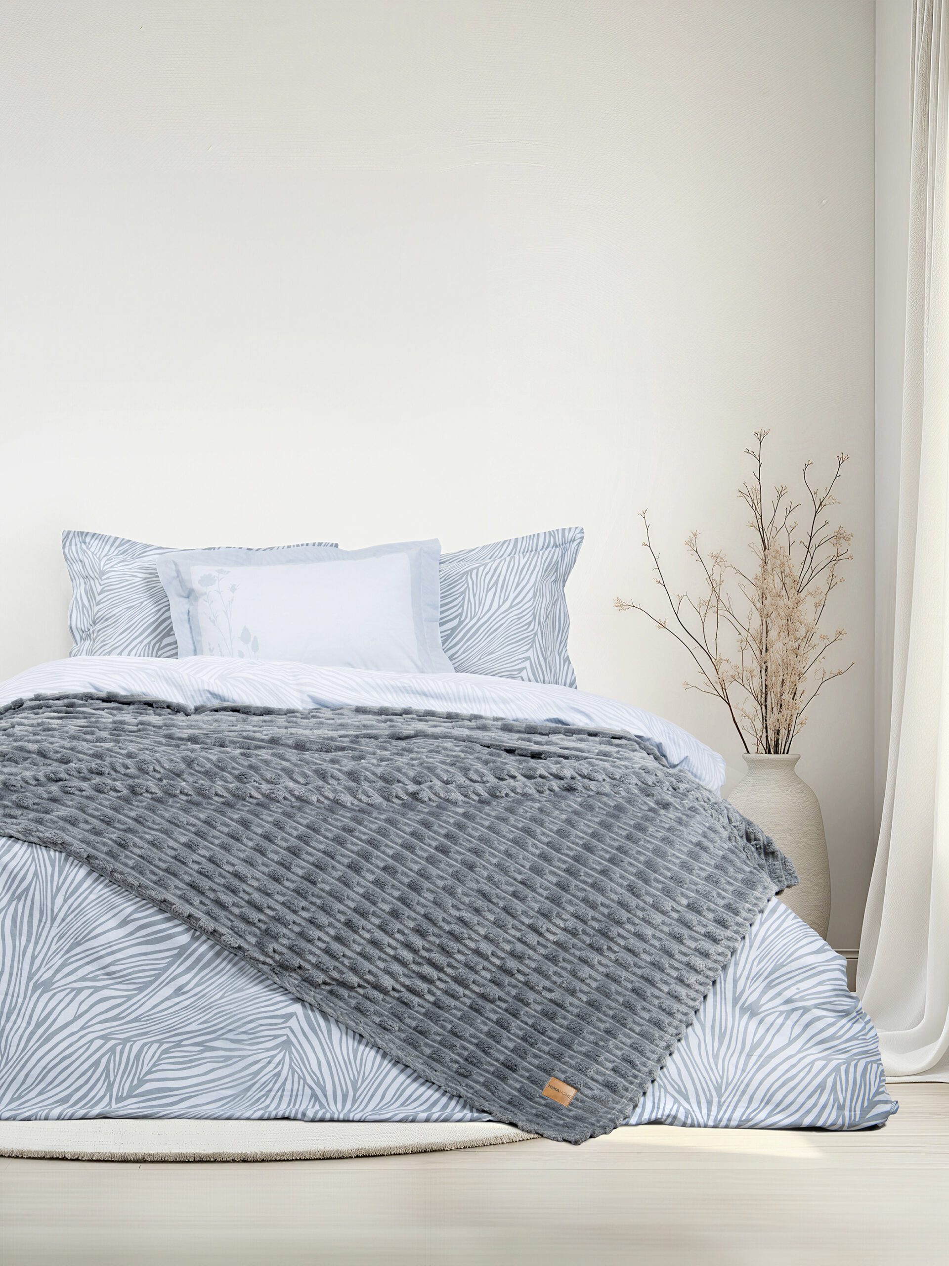 Κουβέρτα Υπέρδιπλη 220x240 - Savara Dark Gray - Nima Home - 5206482168534