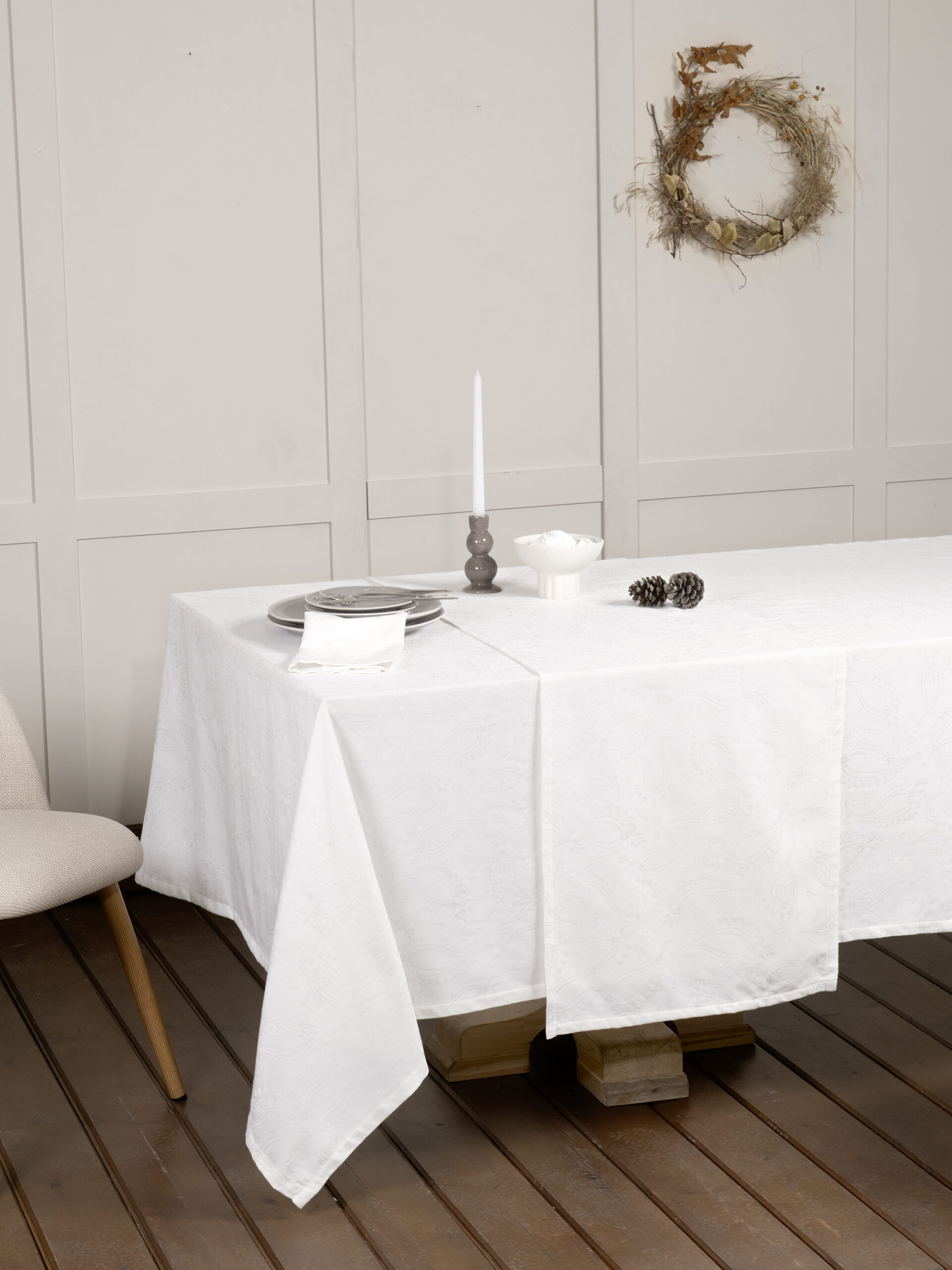 Τραπεζομάντηλο 160x310 - Flow Off White - Nima Home - 5206482180383