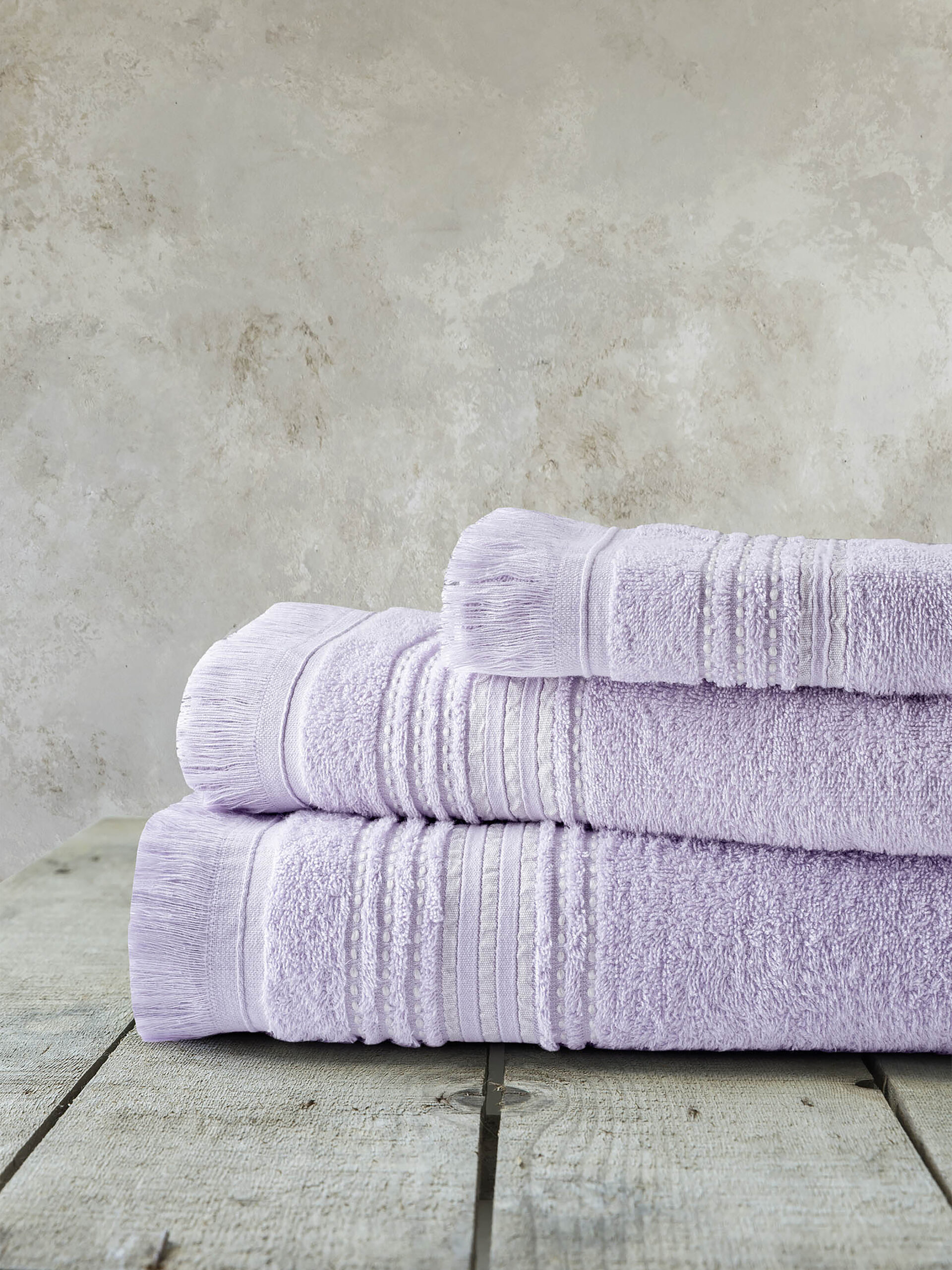 Σετ Πετσέτες (30x50 + 50x90 + 70x140) - Allora Lilac - Nima Home - 5206482181786