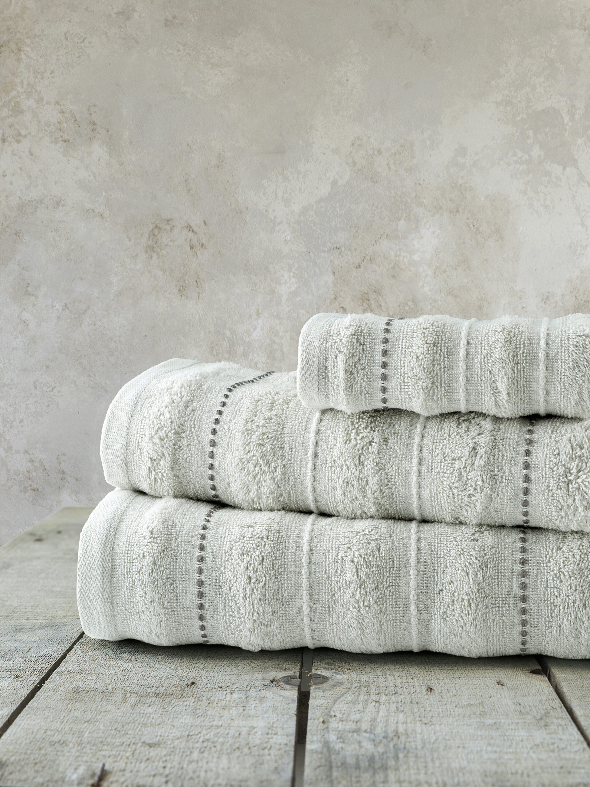 Σετ Πετσέτες (30x50 + 50x90 + 70x140) - Aura Light Gray - Nima Home - 5206482182219