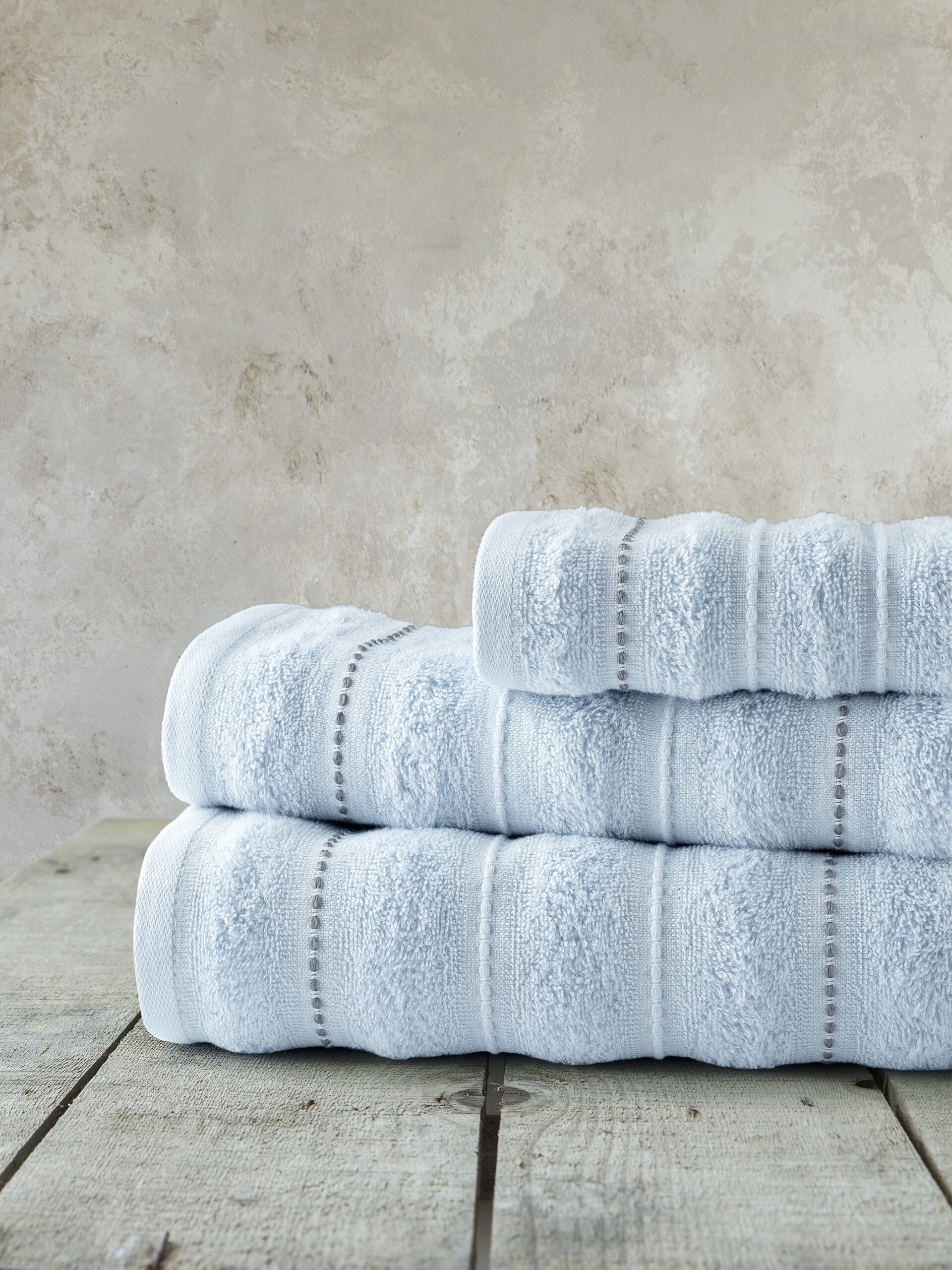 Σετ Πετσέτες (30x50 + 50x90 + 70x140) - Aura Light Blue - Nima Home - 5206482182226