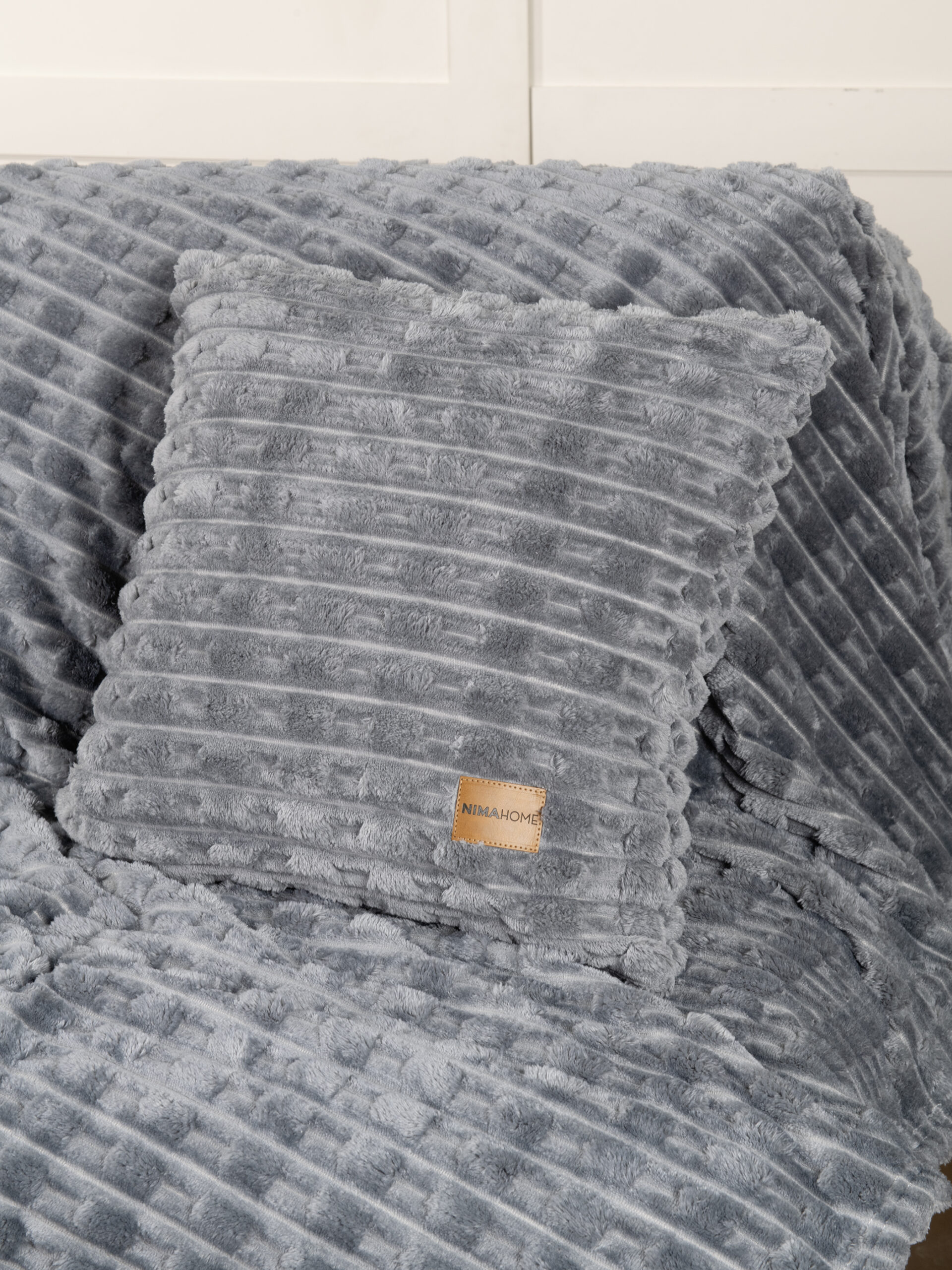 Διακοσμητική Μαξιλαροθήκη 45x45 - Savara Dark Gray - Nima Home - 5206482184657