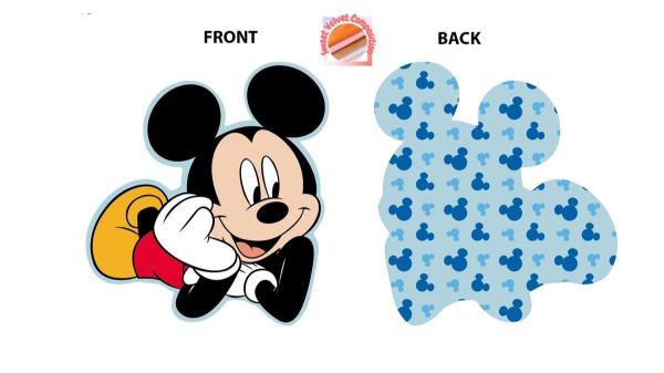 Mini Μαξιλάρι 3D AOP Disney Home Mickey 94 20 cm Sky Blue 100% Velboa-54461702040
