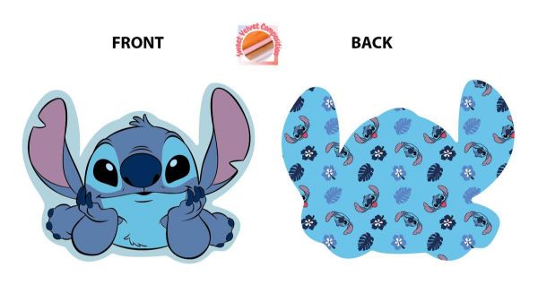 Mini Μαξιλάρι 3D AOP Disney Home Stitch 83 20 cm Sky Blue 100% Velboa-54461702033