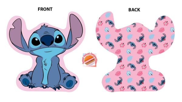 Mini Μαξιλάρι 3D AOP Disney Home Stitch 689 20 cm Pink 100% Velboa-54461702036