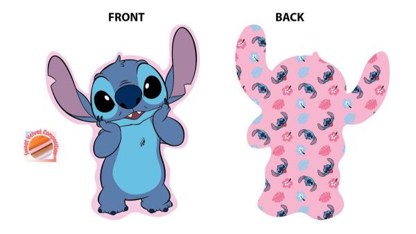 Mini Μαξιλάρι 3D AOP Disney Home Stitch 690 20 cm Pink 100% Velboa-54461702037