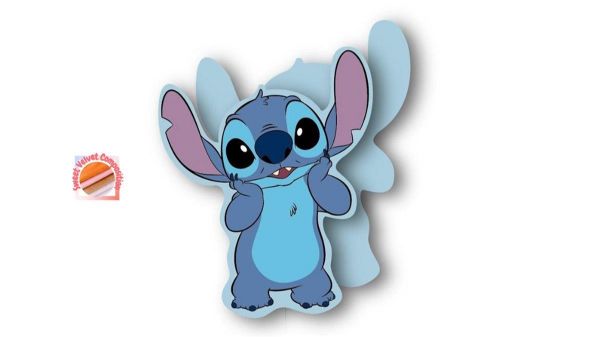 Mini Μαξιλάρι 3D Disney Home Stitch 93 15 cm Sky Blue 100% Velboa-54461702026