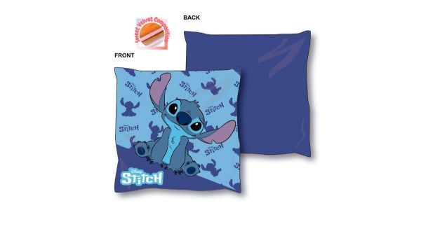Βελούδινο Μαξιλάρι Disney Home Stitch 04 38X38 Blue 100% Velboa-54461707001