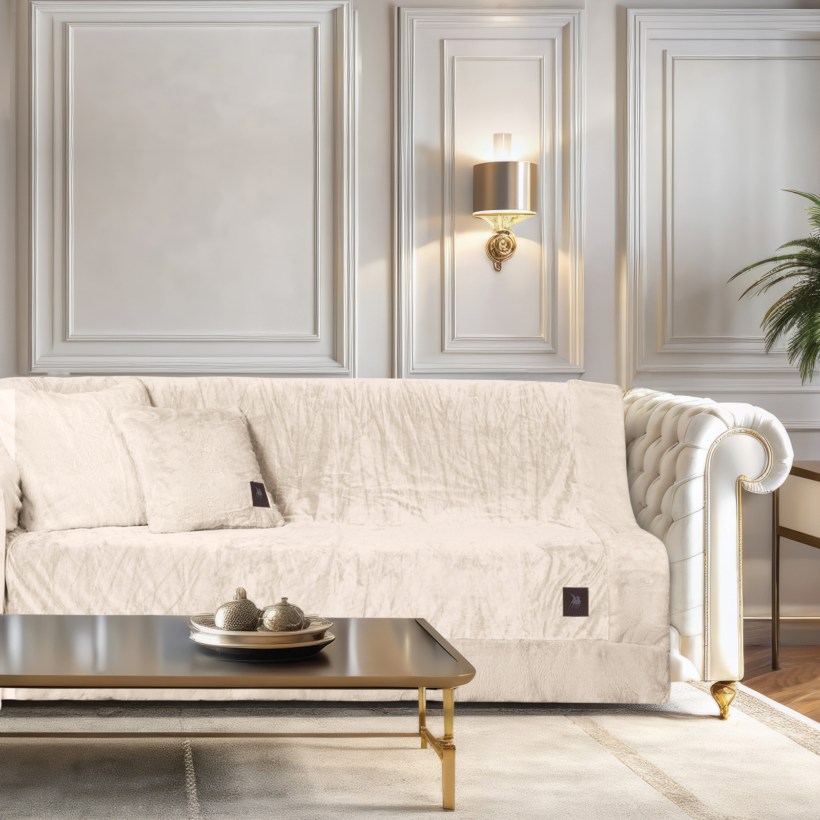 GREENWICH POLO CLUB ΡΙΧΤΑΡΙ VELVET 180Χ250 PREMIUM 3968 IVORY-206182503968