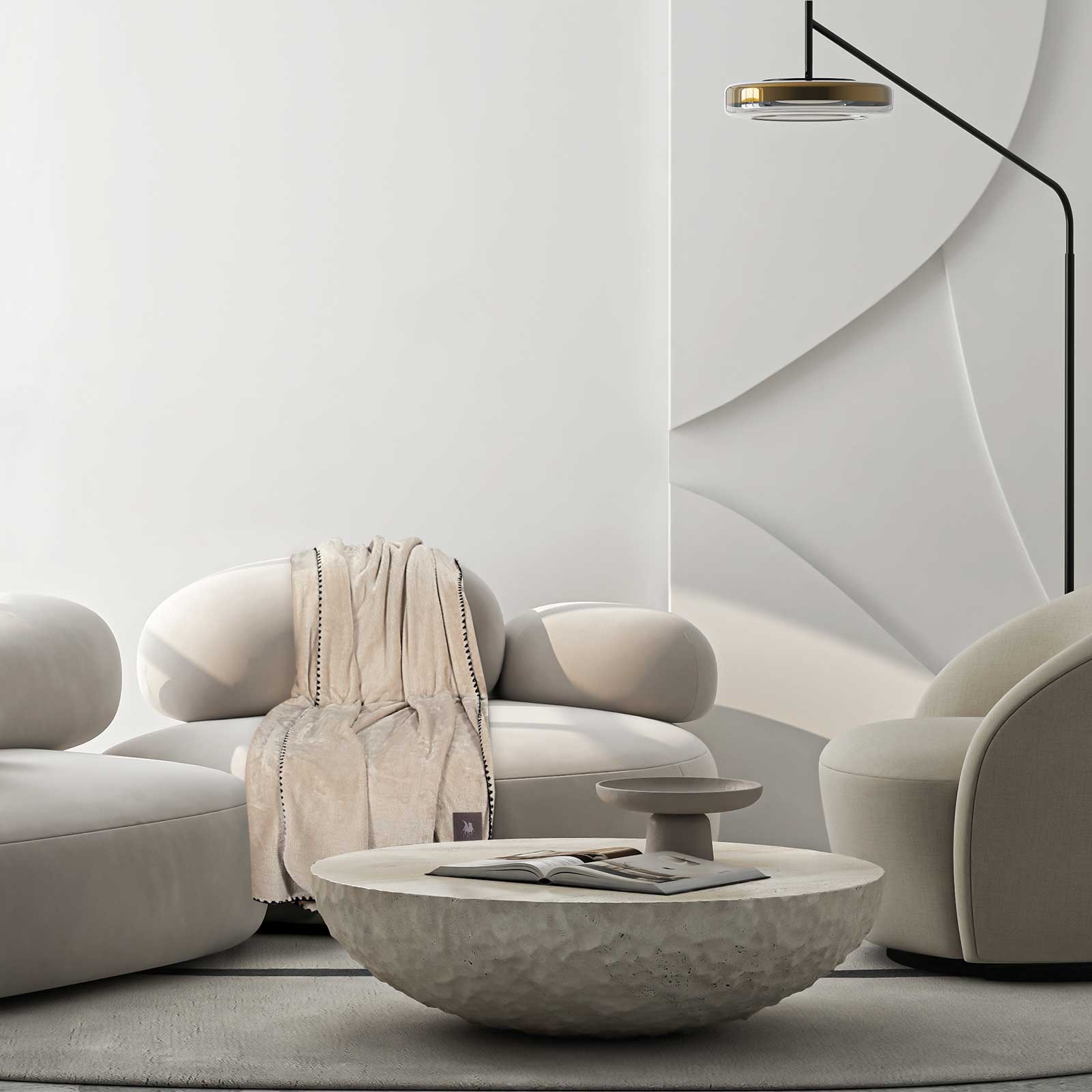 GREENWICH POLO CLUB ΚΟΥΒΕΡΤΑ ΚΑΝΑΠΕ FLEECE 130Χ170 ESSENTIAL 4438 BEIGE-220588134438