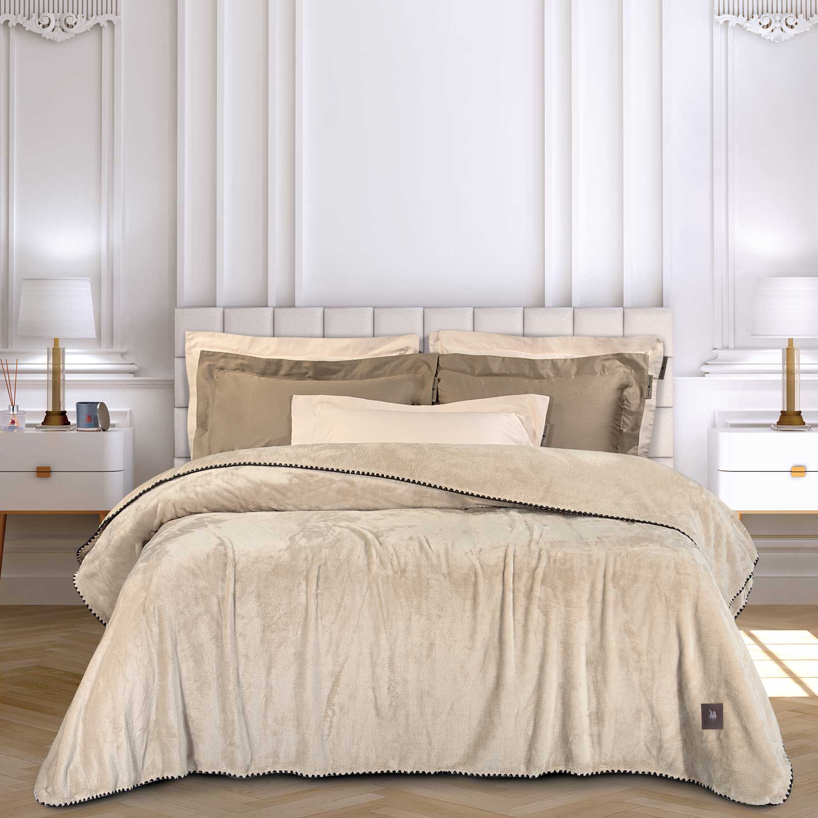 GREENWICH POLO CLUB ΚΟΥΒΕΡΤΑ FLEECE 220X240 ESSENTIAL 4438 BEIGE-220588204438