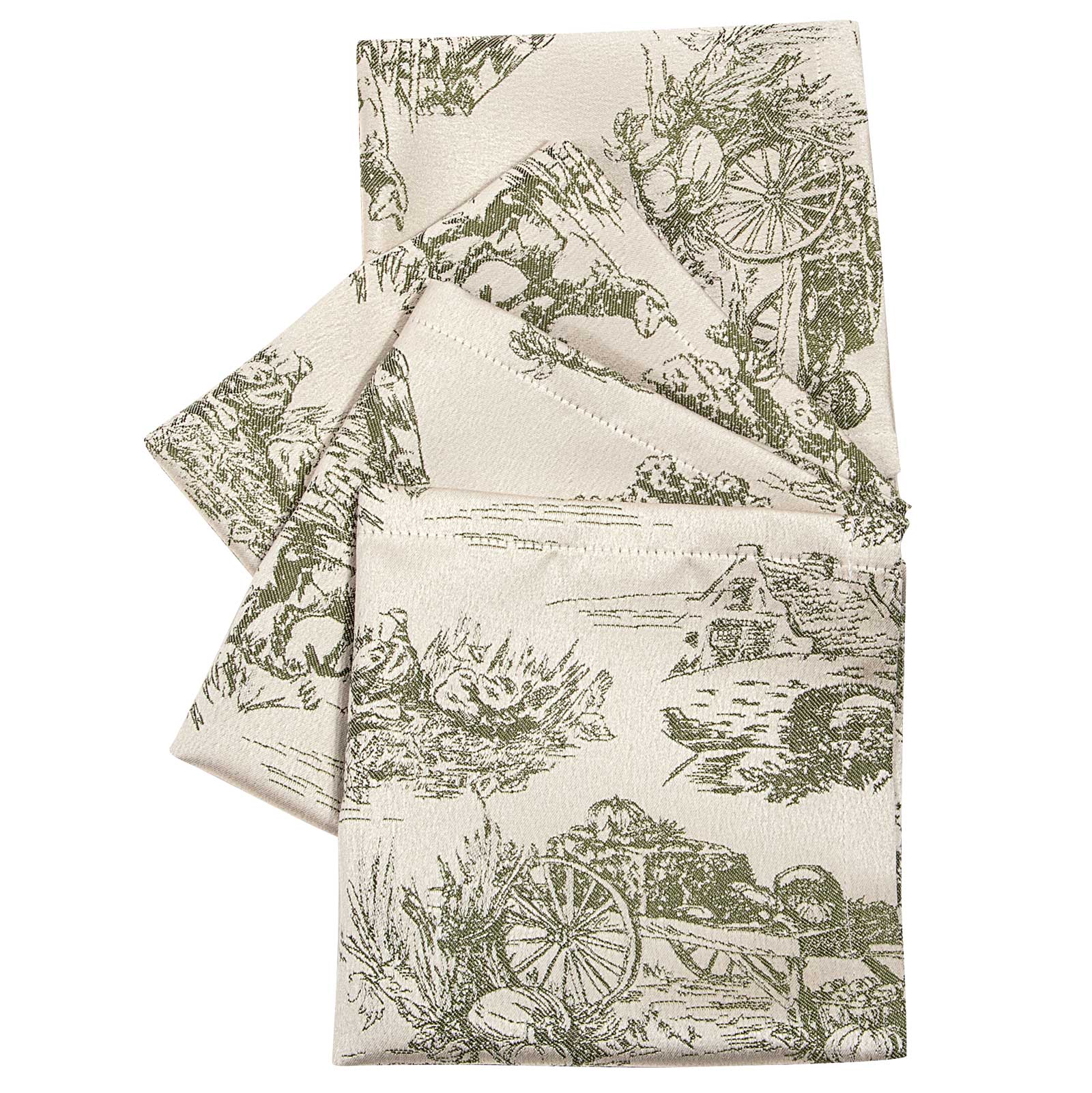 GREENWICH POLO CLUB ΣΕΤ ΠΕΤΣΕΤΕΣ ΦΑΓΗΤΟΥ 40Χ40 ESSENTIAL 3015 ECRU, OLIVE-227440403015