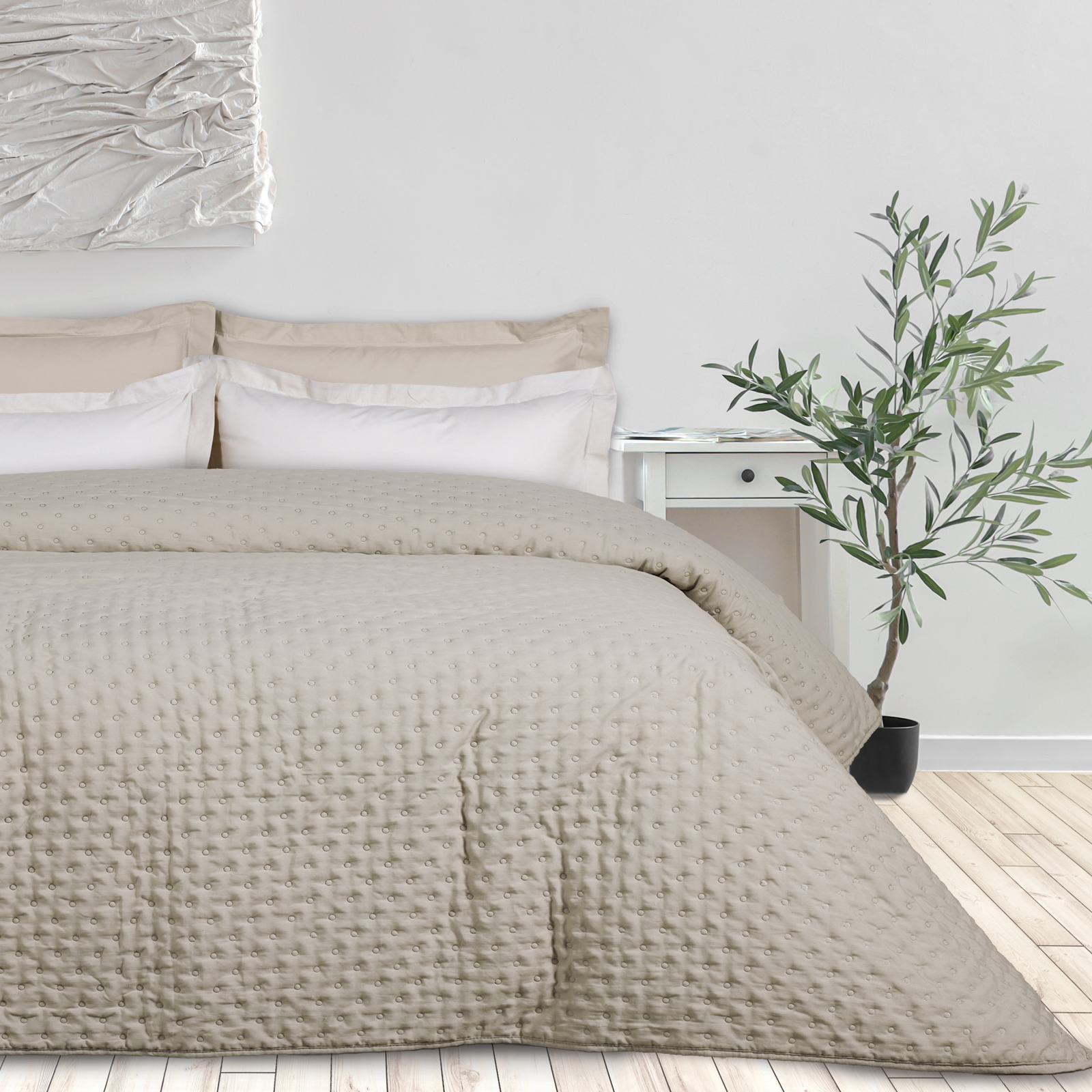 DAS HOME ΚΟΥΒΕΡΛΙ KING HAPPY 9652 LIGHT TAUPE-402080309652