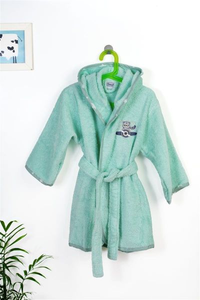 Μπουρνούζι Με Κέντημα kids Aviator 186 Size: 02 Mint 100% Cotton-31141530037