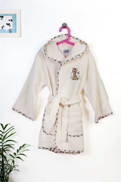 Μπουρνούζι Με Κέντημα kids Giraffe 173 Size: 04 Ecru-Multi 100% Cotton-31141531026