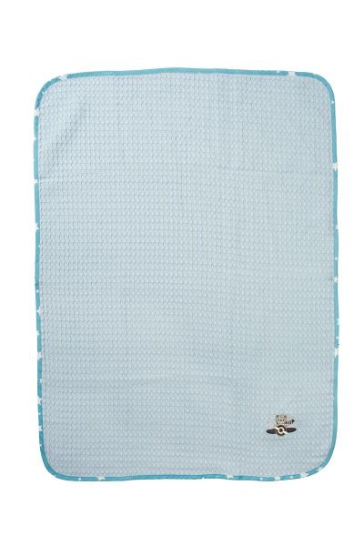 Κουβέρτα Πικέ Με Κέντημα bebe Aviator 183 80X110 Sky Blue 100% Cotton-31142620013