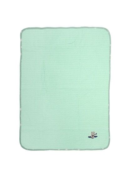 Κουβέρτα Πικέ Με Κέντημα bebe Aviator 186 100X160 Mint 100% Cotton-31142649016