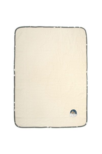 Κουβέρτα Πικέ Με Κέντημα bebe Cloudy Bear 177 100X160 Ecru-Grey 100% Cotton-31142649007